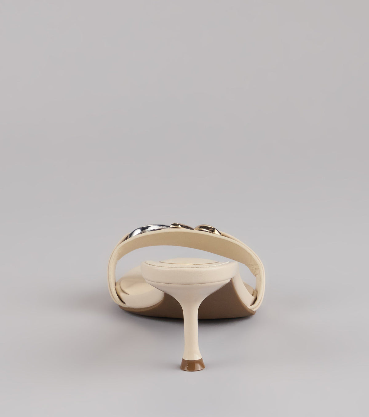 Double Take Hardware Kitten Mules