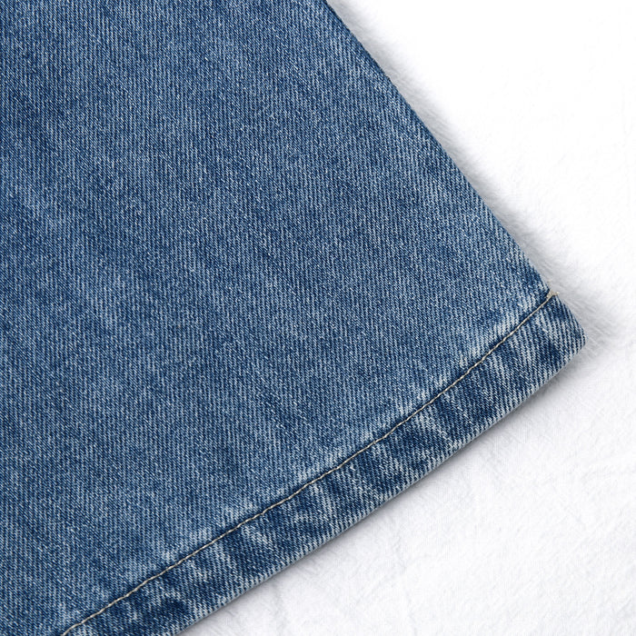 24M-7T Baby Little Girl Denim Overalls, Simple Design Summer Jumpsuit Dress