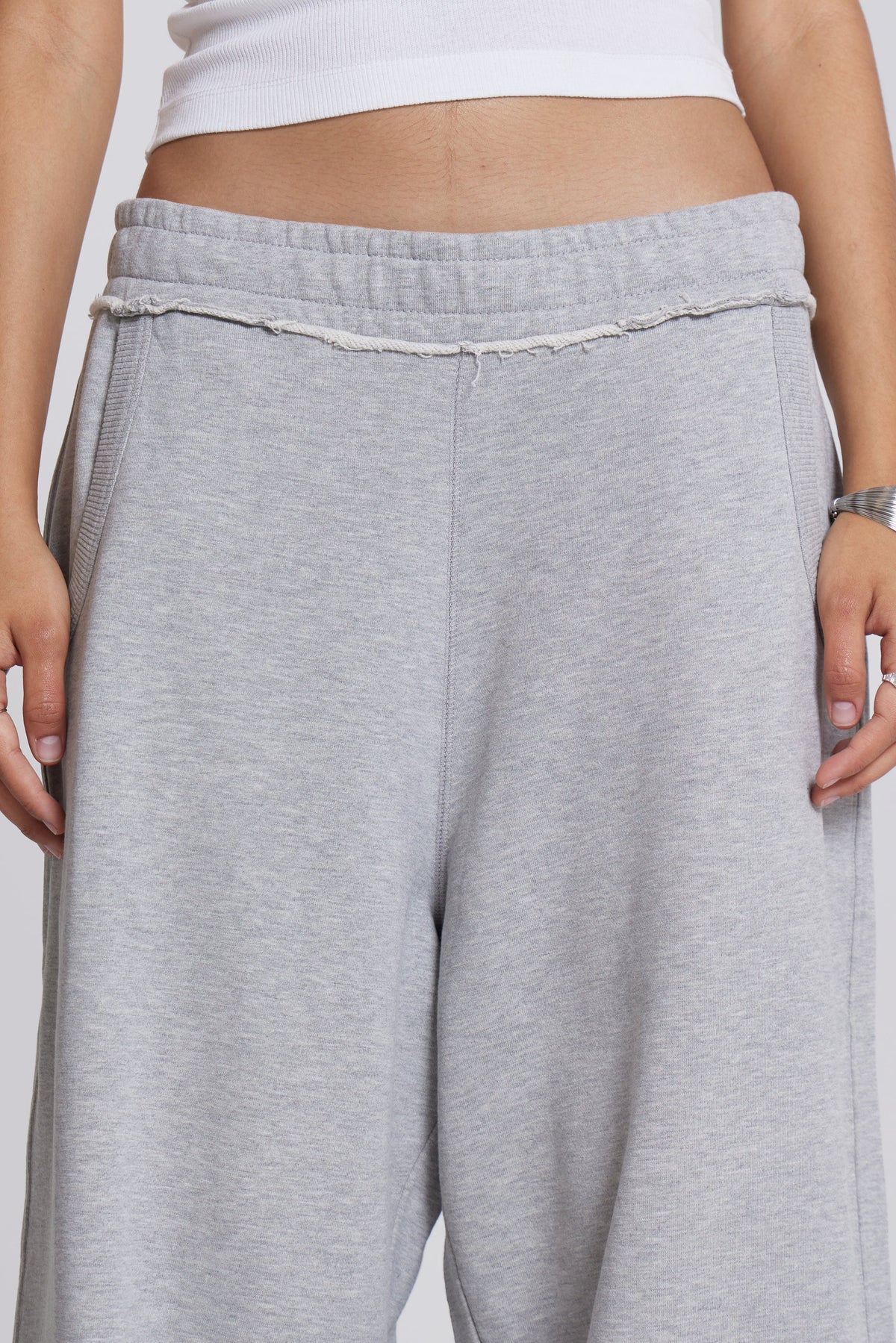 Grey Marl Baggy Monster Joggers
