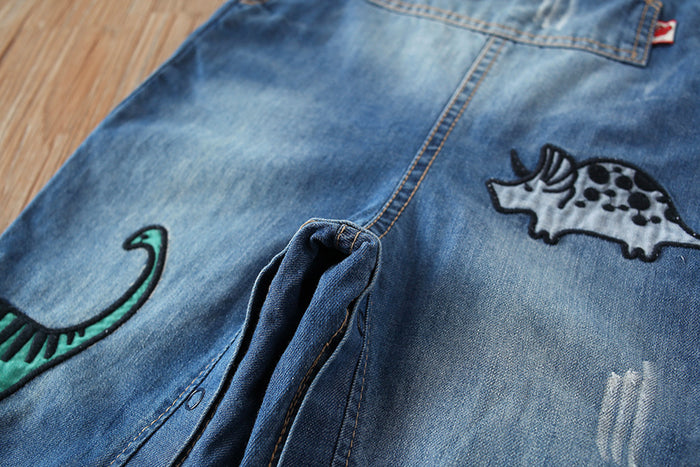 Baby Little Kids Embroidered Fashion Jean Pants