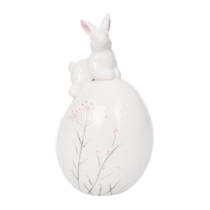 A Botanical Bunny on Egg Figurine.