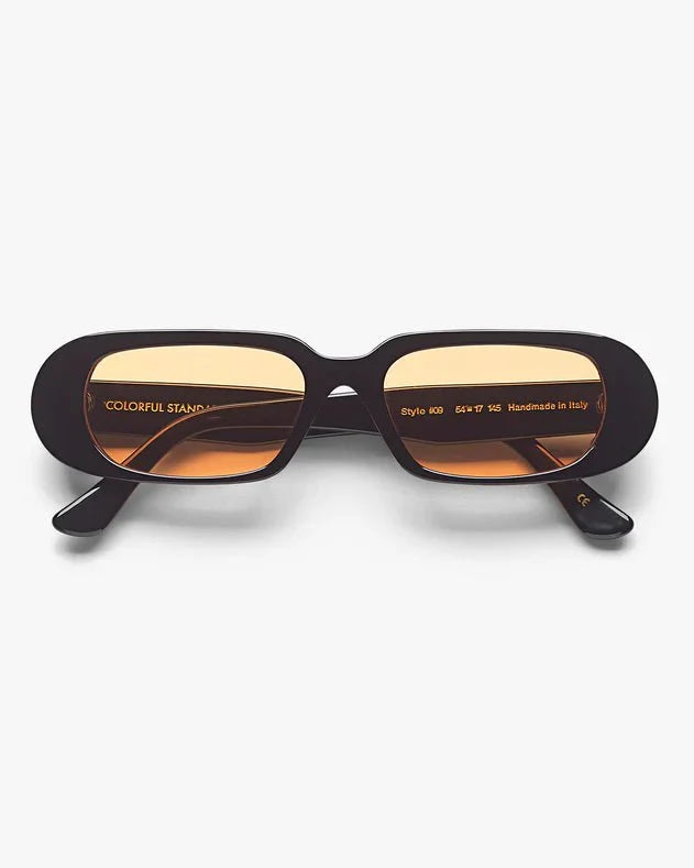 Colorful Standard - Sunglass 09 - Deep Black Solid - Orange - Lunettes de Soleil-Accessoires-CS0009