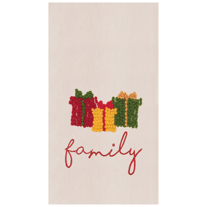 A Family Presents Flour Sack Kitchen Towel.