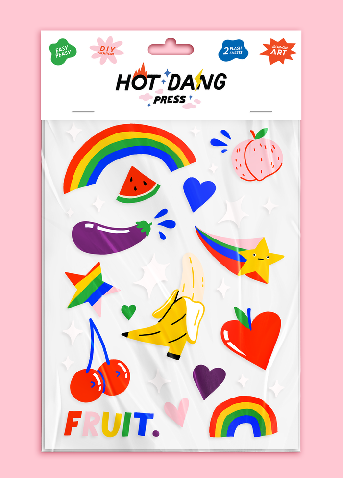 Hot Dang Press - Feeling Fruity Iron On Sheet Set