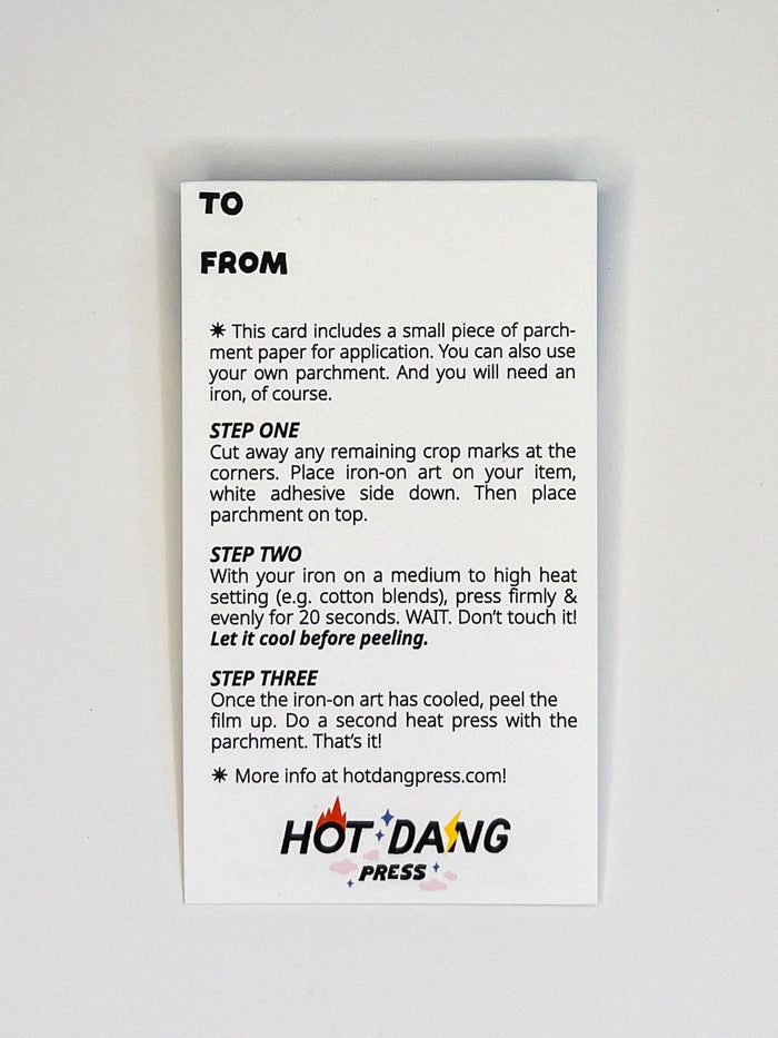 Hot Dang Press - Good Luck Evil Eye L'il Something Iron-On Card