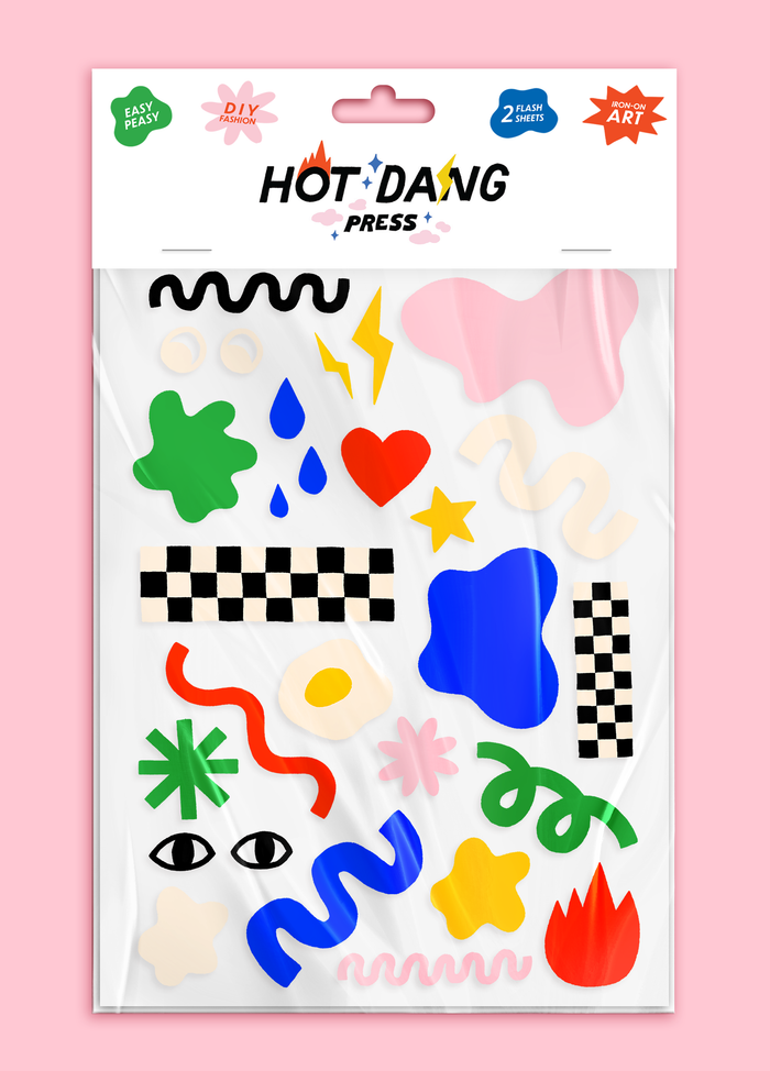 Hot Dang Press - Take Shape Iron On Sheet Set