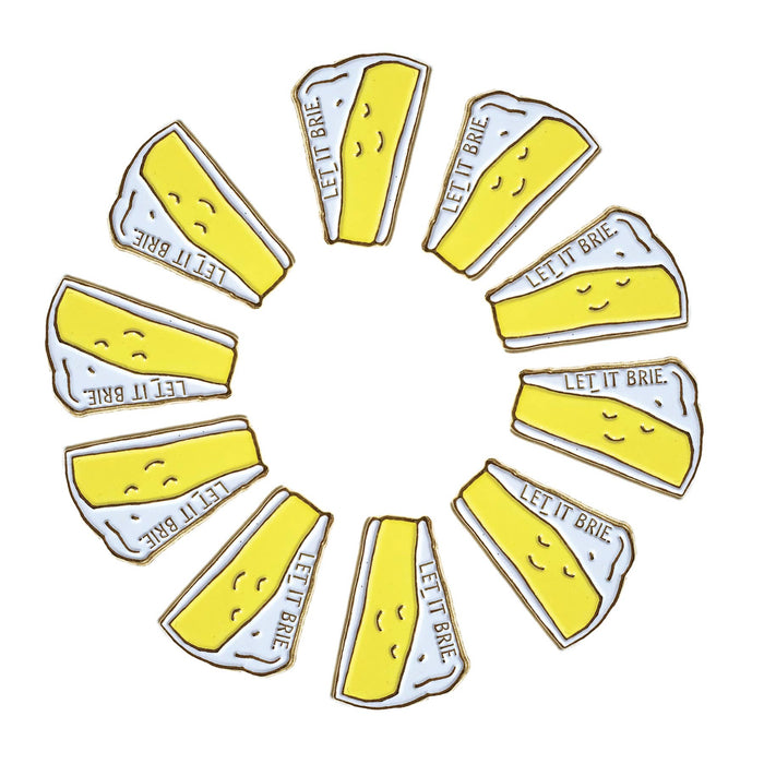 ILOOTPAPERIE - Let It Brie Cheese Enamel / Lapel Pin