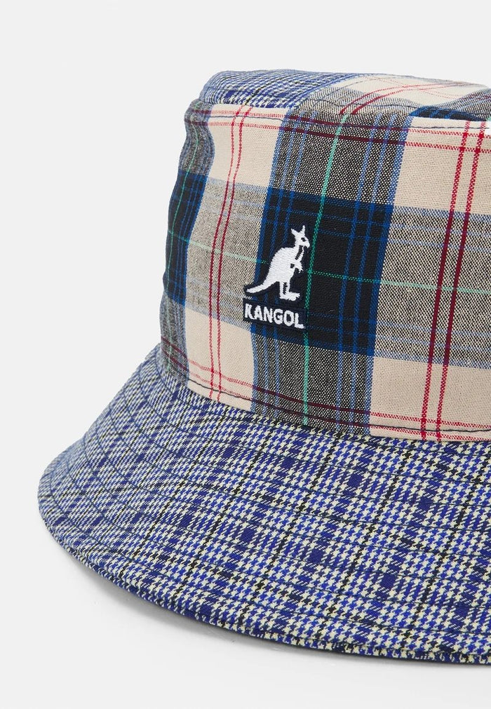 Kangol - Plaid Mashup Bucket - Mykonos Blue-Accessoires-K5297