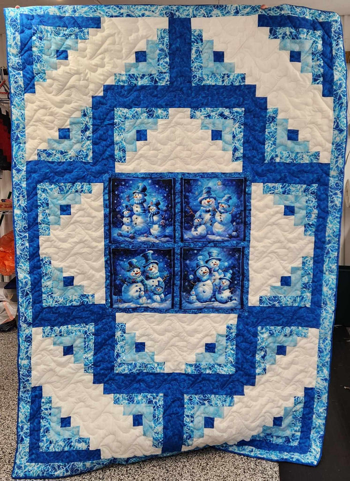 Kit - Snowmen Oversized Throw size Quilt