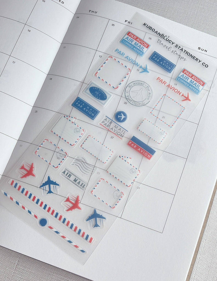 Kuboandlucy Stationery Co - Air Mail Envelope PET Sticker Sheet
