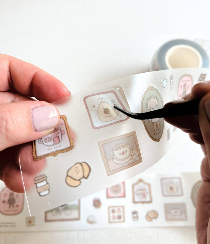Kuboandlucy Stationery Co - Kuboandlucy x Dana Ate Oatmeal Saturday at the Cafe Kiss Cut P.E.T Tape