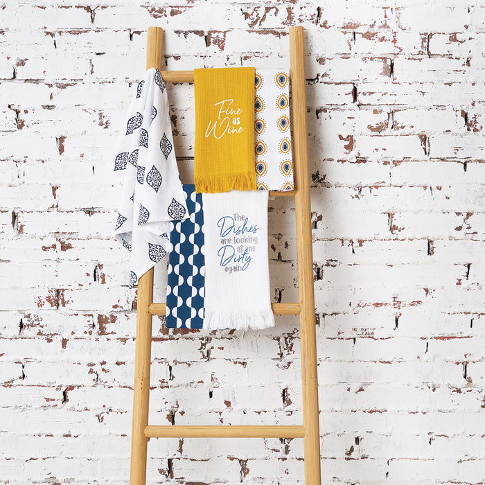 A paisley dot printed towel.