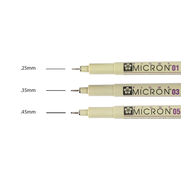 Pigma® Micron - Fine Sizes - 3 Set - Black