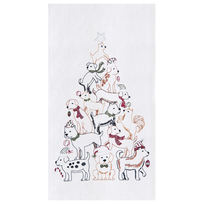 A Puppy Tree Flour Sack Kitchen Towel.