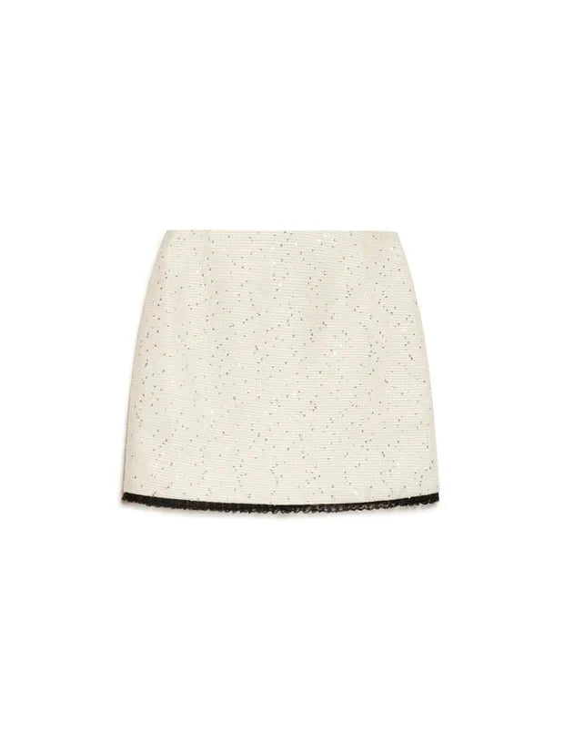 Sister Jane - Odette Sequin Tweed Skirt Cream-Jupes et Pantalons-SK395IVO