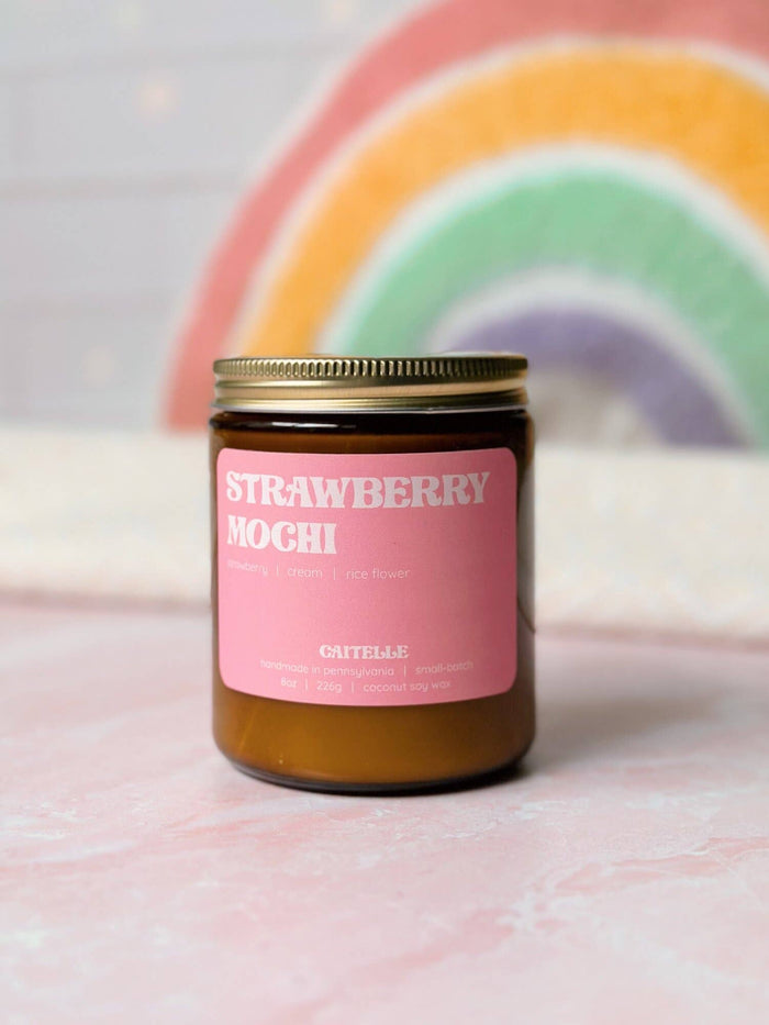 Strawberry Mochi Coconut Soy Wax Candle