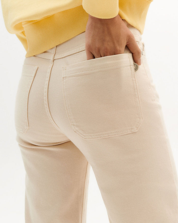 Thinking Mu - Eco-Friendly - Theresa Pants - Ivoire-Jupes et Pantalons-WPT00139