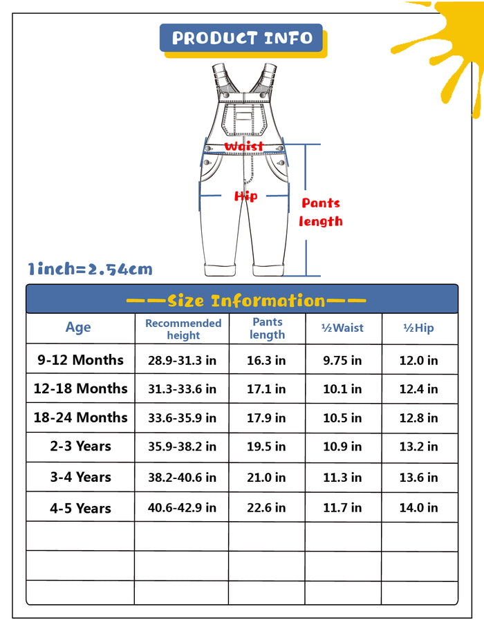 Toddler Baby Denim Overalls Soft Cute Jumpsuit