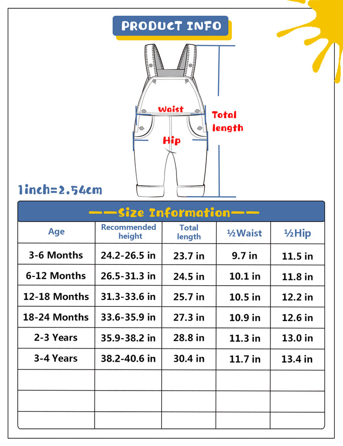 Toddler Jeans Overalls 3D Cartoon Cute Shortalls