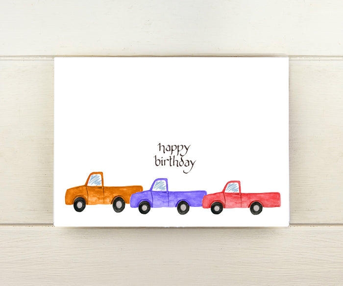 Trucks Birthday Card