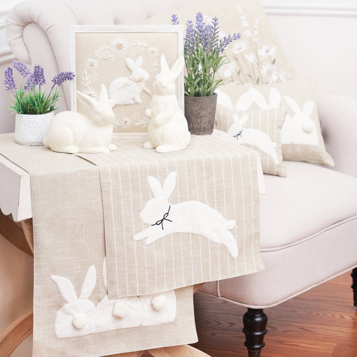 A White Bunny Wreath Shadow Box.