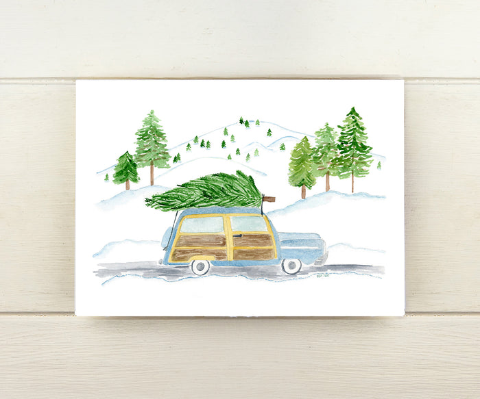 Woody Wagon Holiday Card