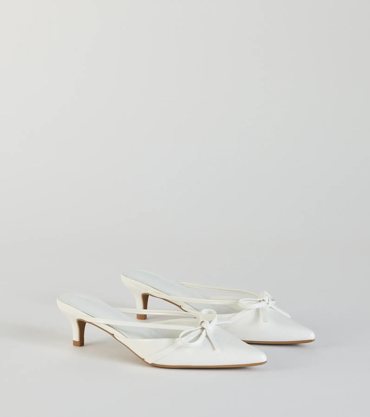 Sweetest Thing Bow Kitten Heel Mules