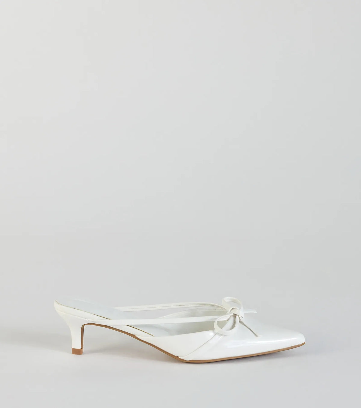 Sweetest Thing Bow Kitten Heel Mules