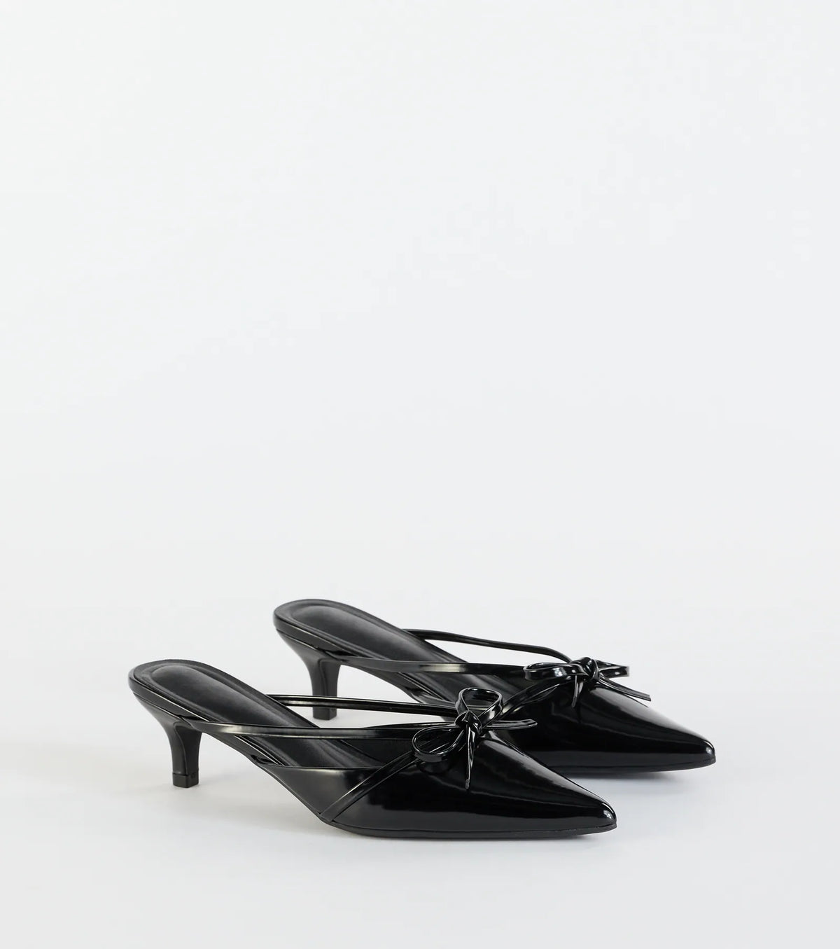Sweetest Thing Bow Kitten Heel Mules