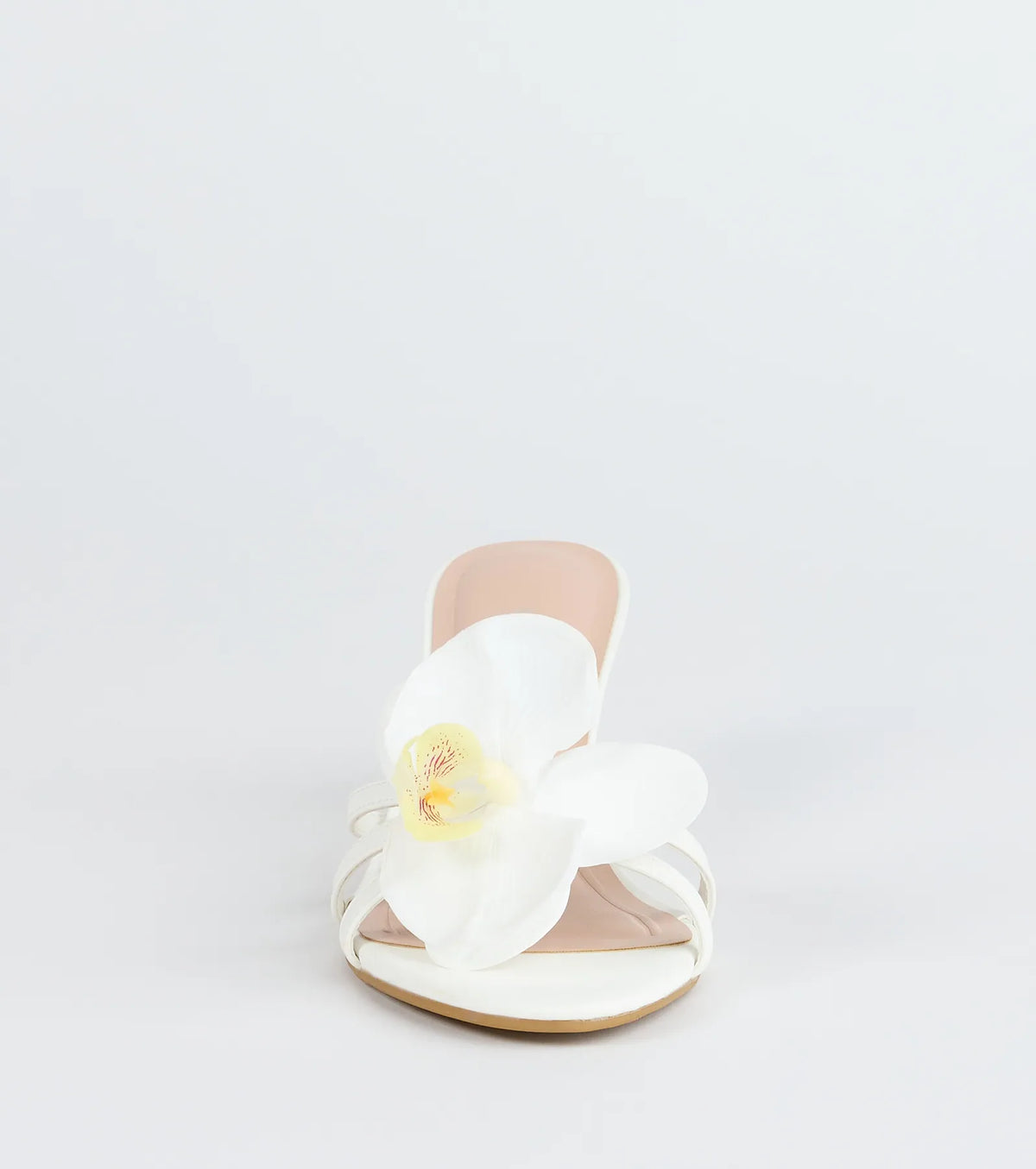 Vacay Ready Flower Strap Stiletto Mules