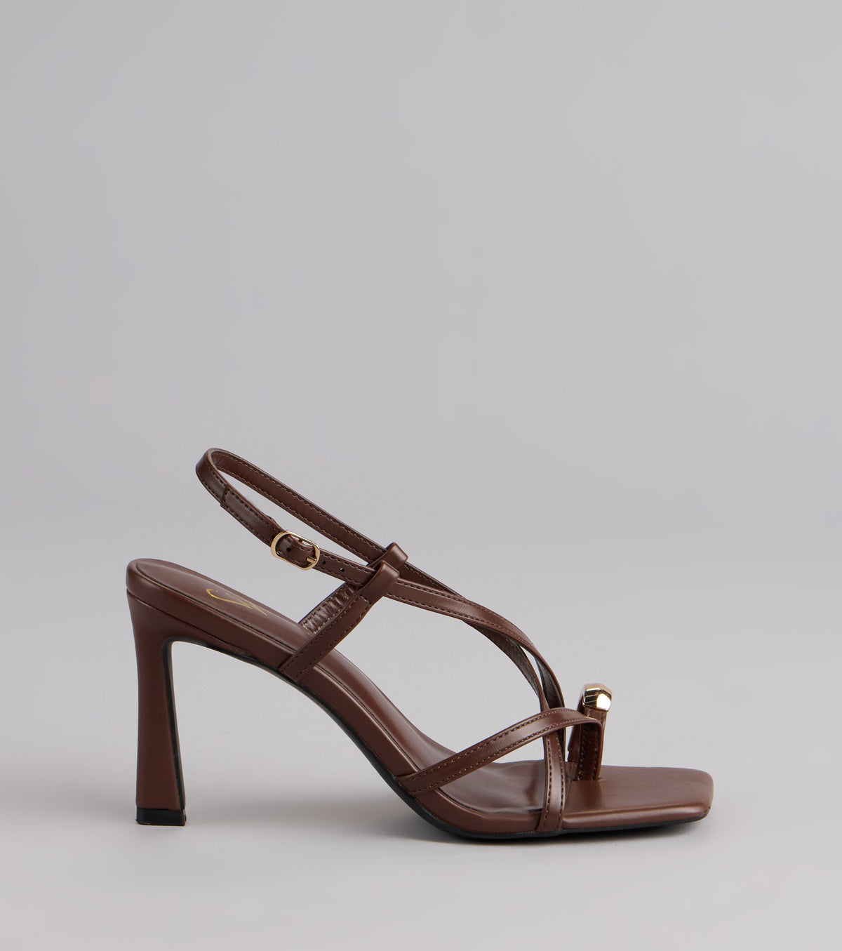 Luxe Minimalist Toe Ring Strappy Stiletto Heels