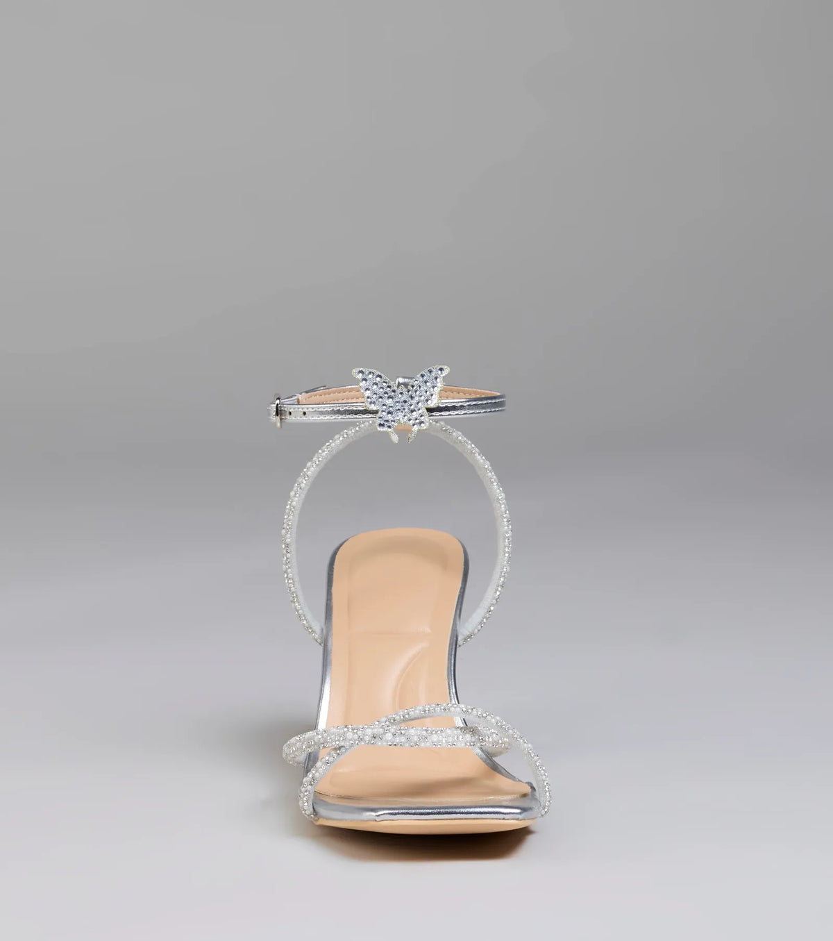 Fab Icon Butterfly Rhinestone Stiletto Heels