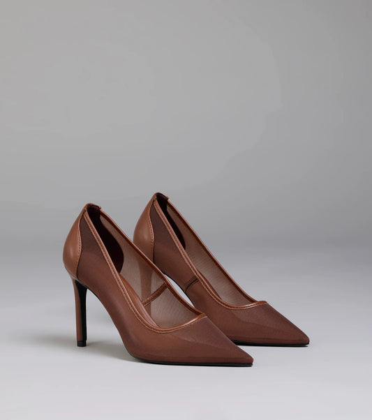 All Pretty Sheer Mesh Stiletto Pumps