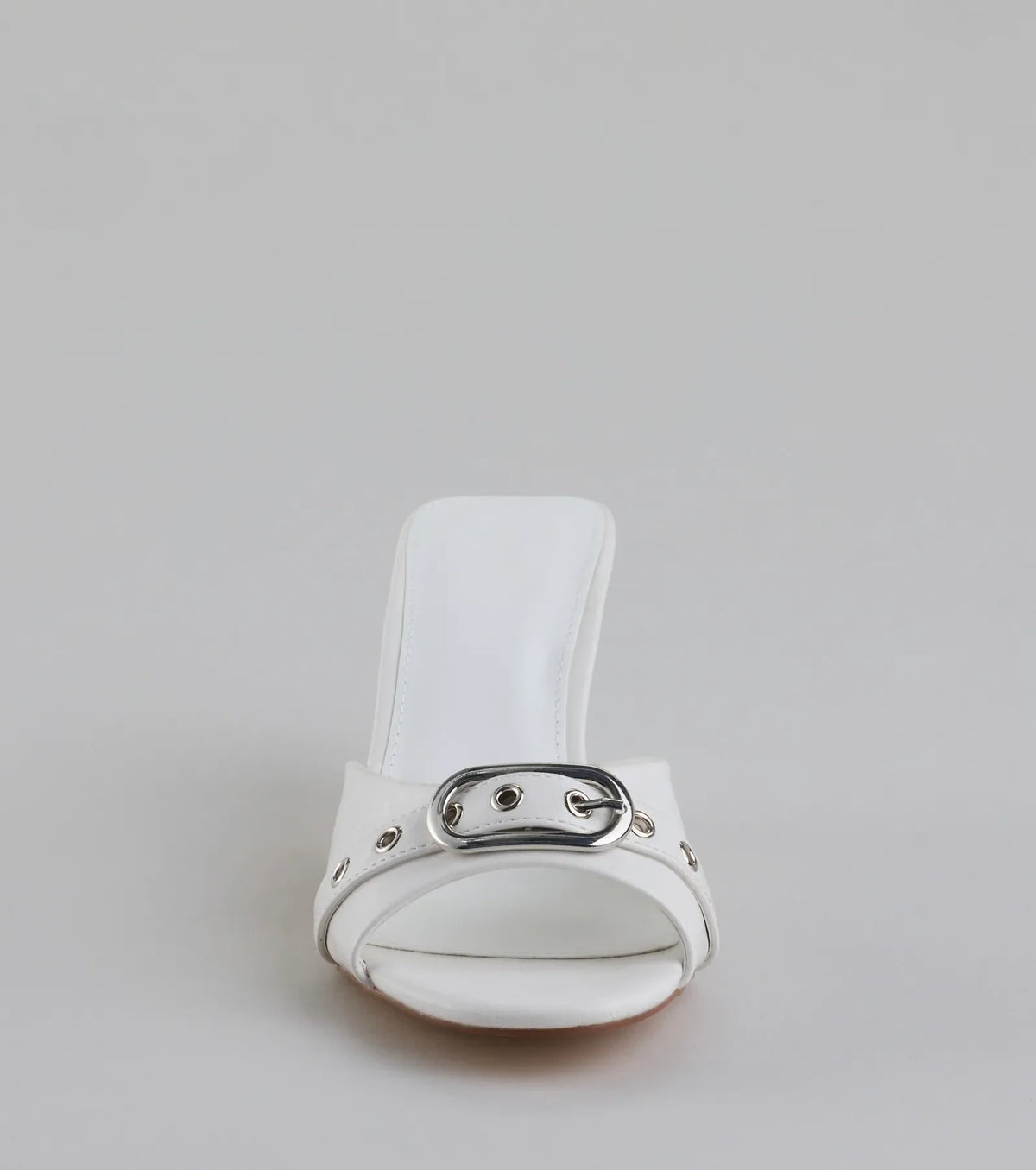 Brunch To Cocktails Buckle Stiletto Mules
