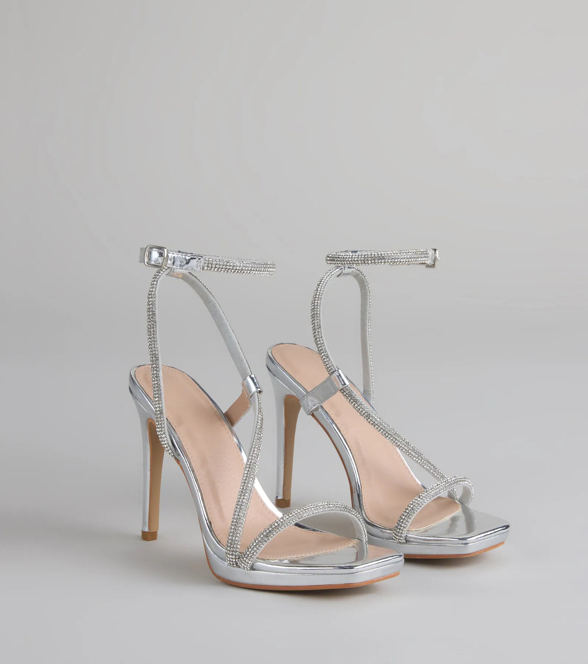 Shine Game Rhinestone Platform Stilettos