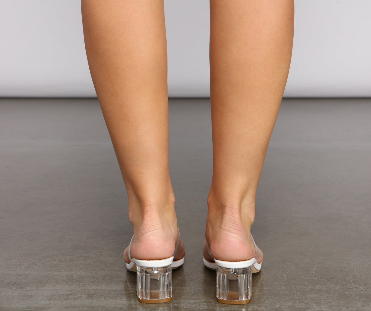 Double Dose Of Glam Clear Mules