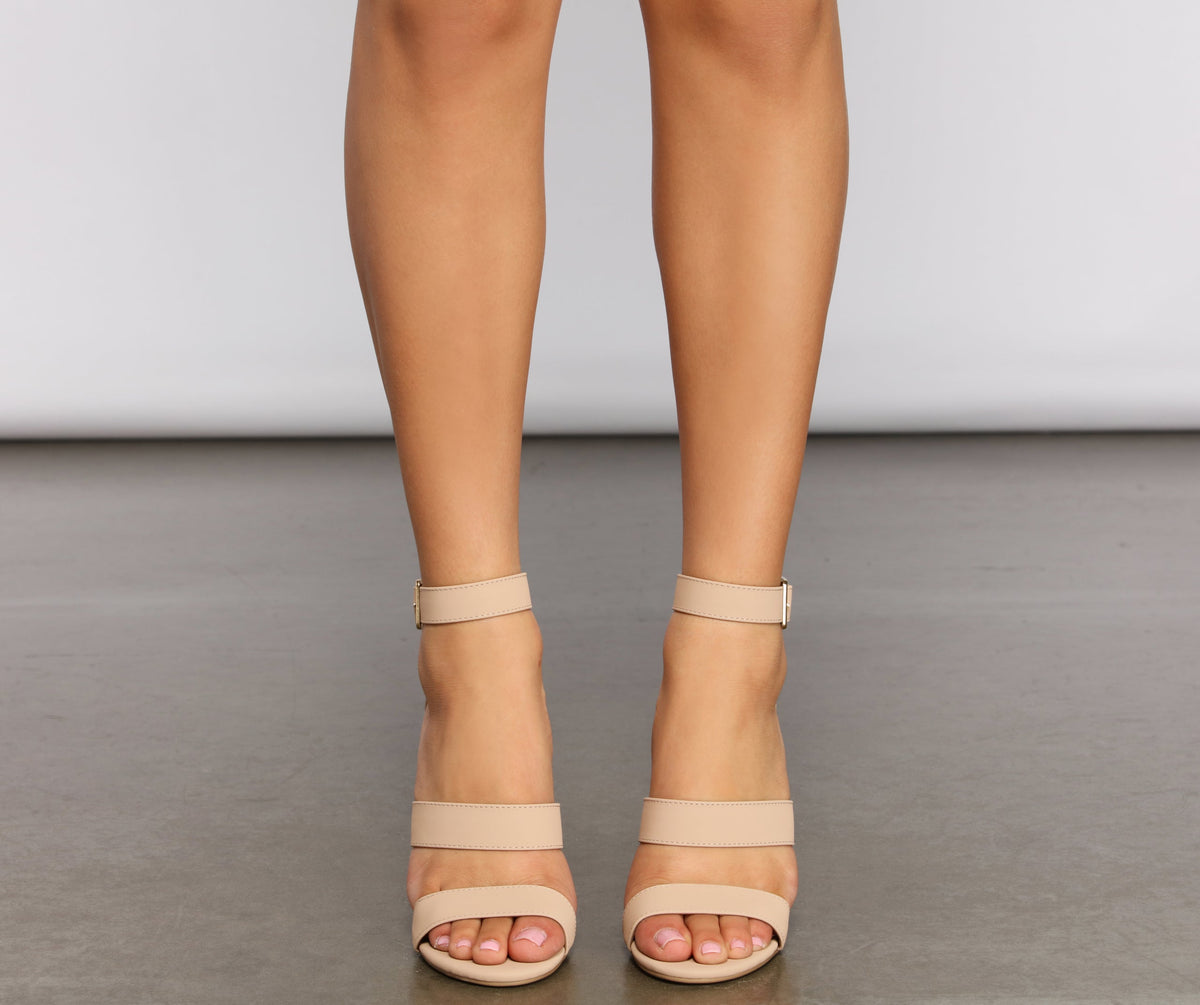 Classic-Chic Strappy Block Heels