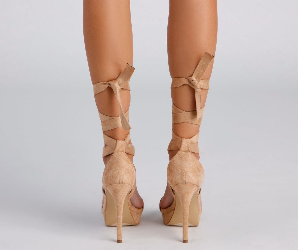 Feelin' Fab Lace-Up Platform Stilettos