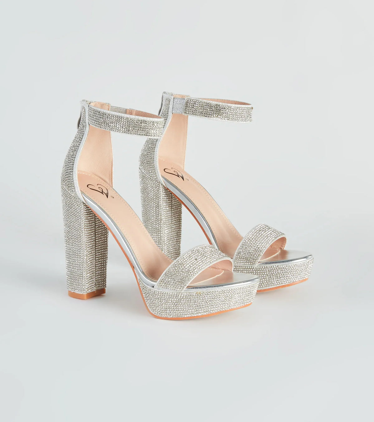 Stroke Of Midnight Rhinestone Heels