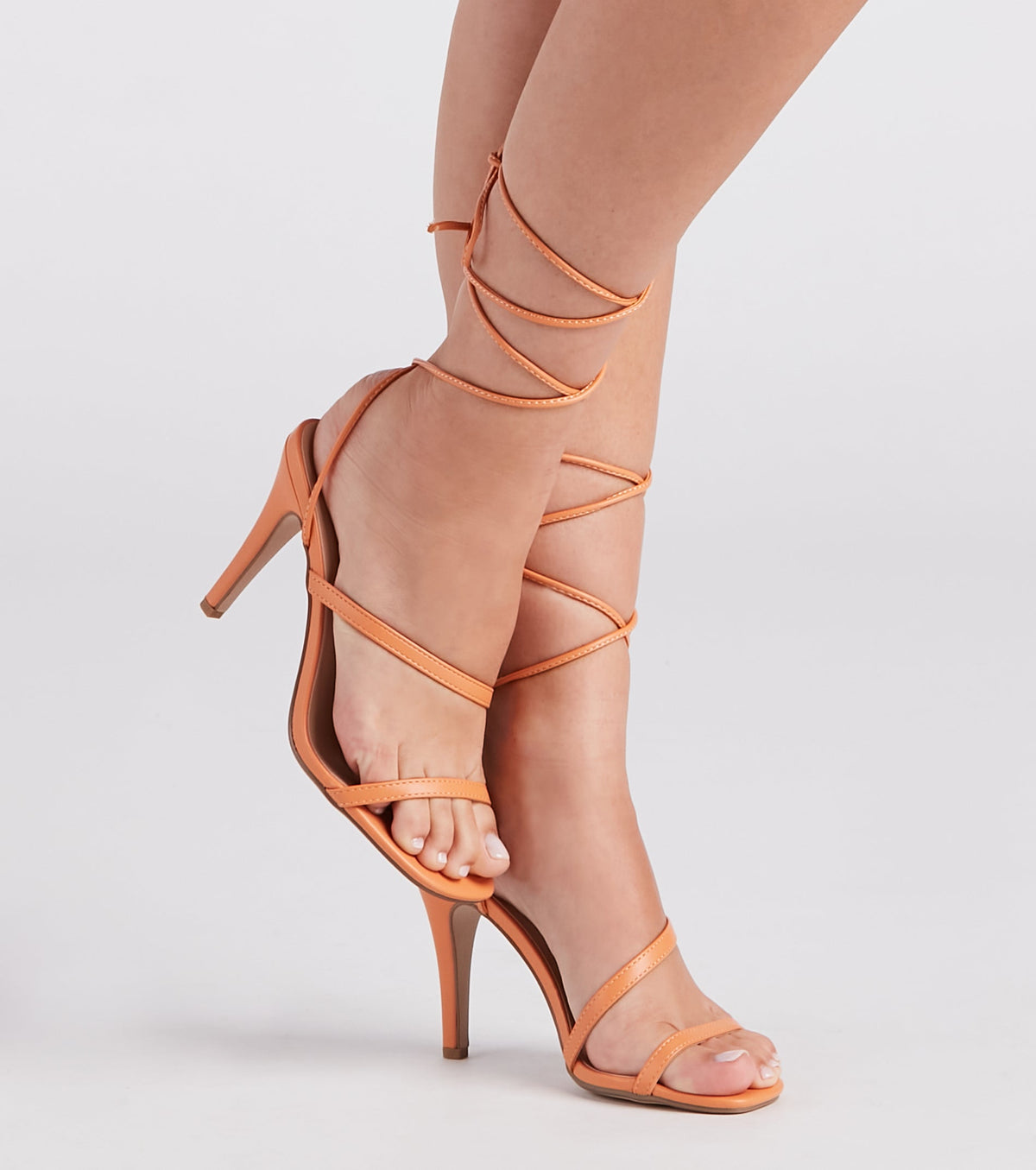So Sleek Lace-Up Heels