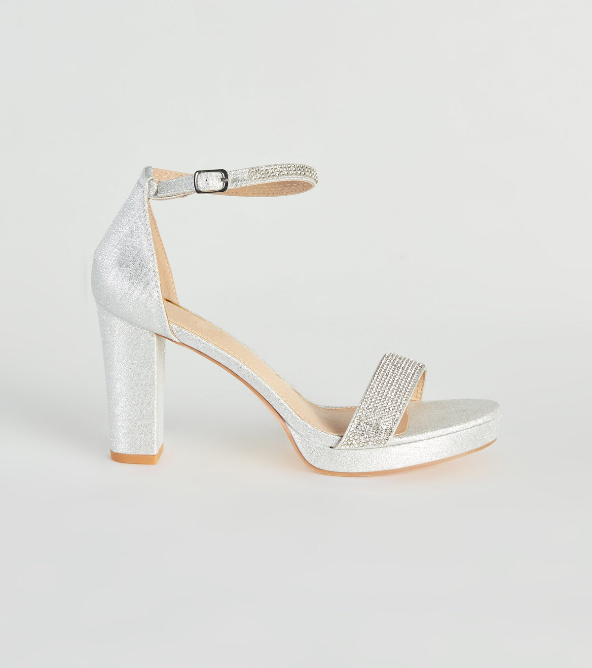 Glam Time Rhinestone Glitter Platform Heels