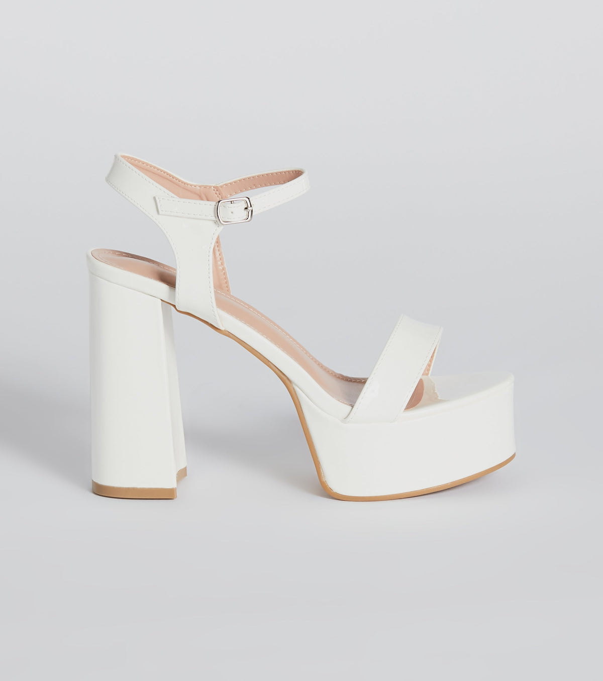 Plot Twist Patent Platform Block Heels