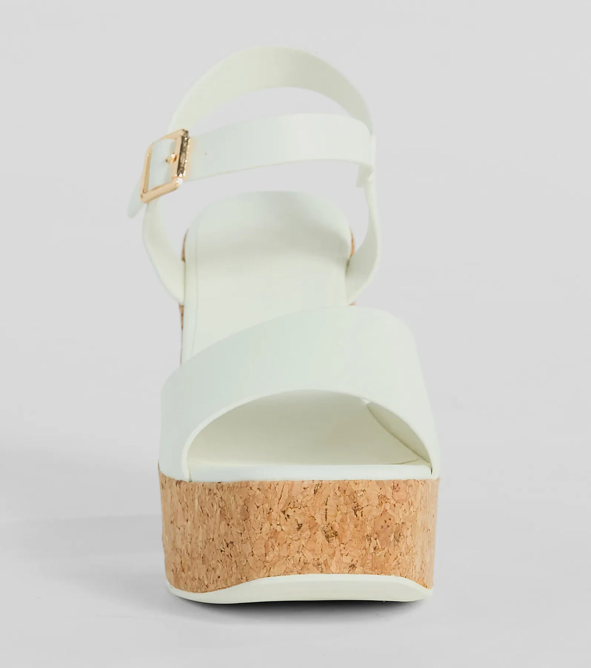 Up A Notch Cork Platform Block Heels