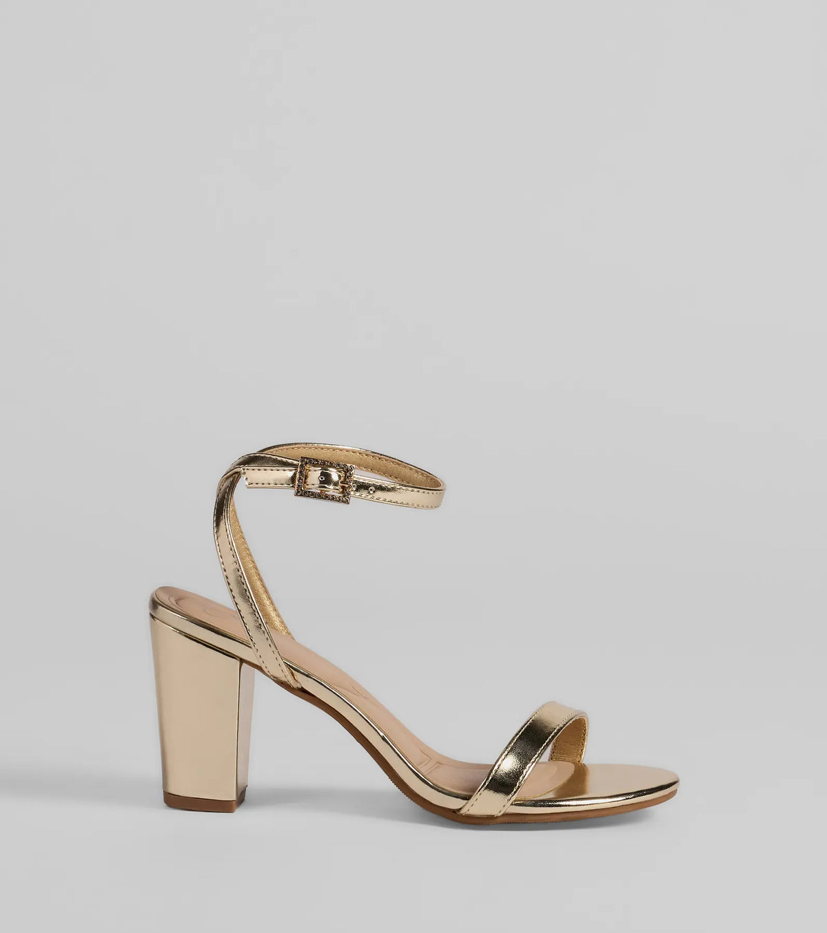 Pretty In Metallic Basic Block Heels