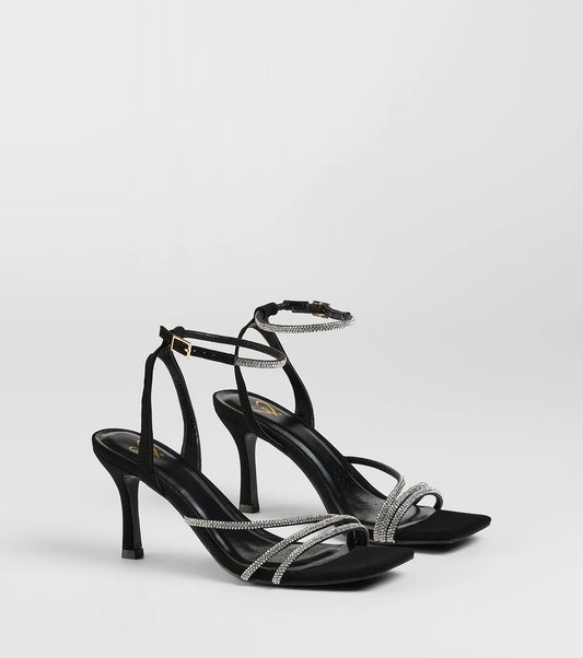 So Icy Rhinestone Kitten Stiletto Heels