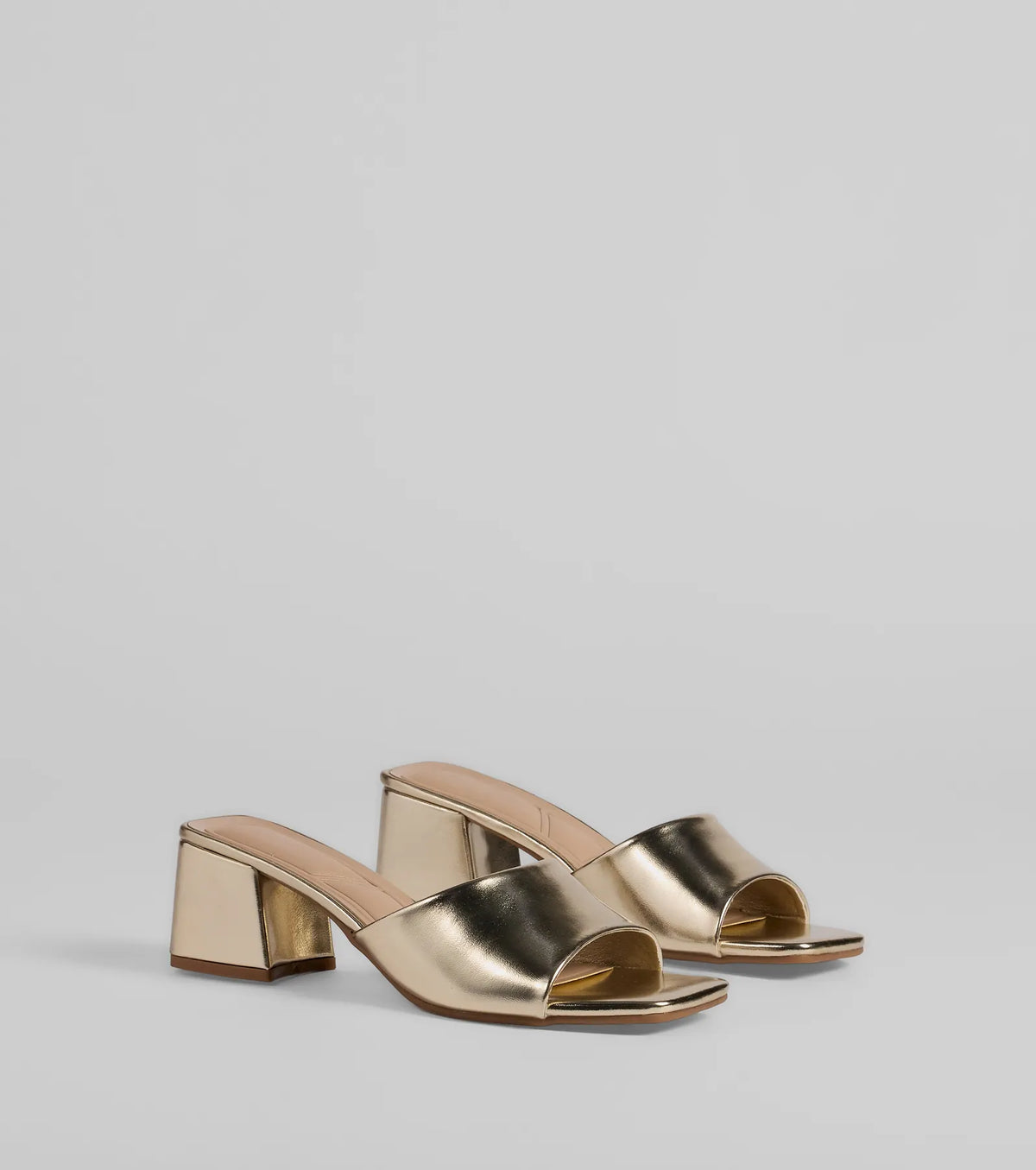 Chic Upgrade Basic Block Heel Mules