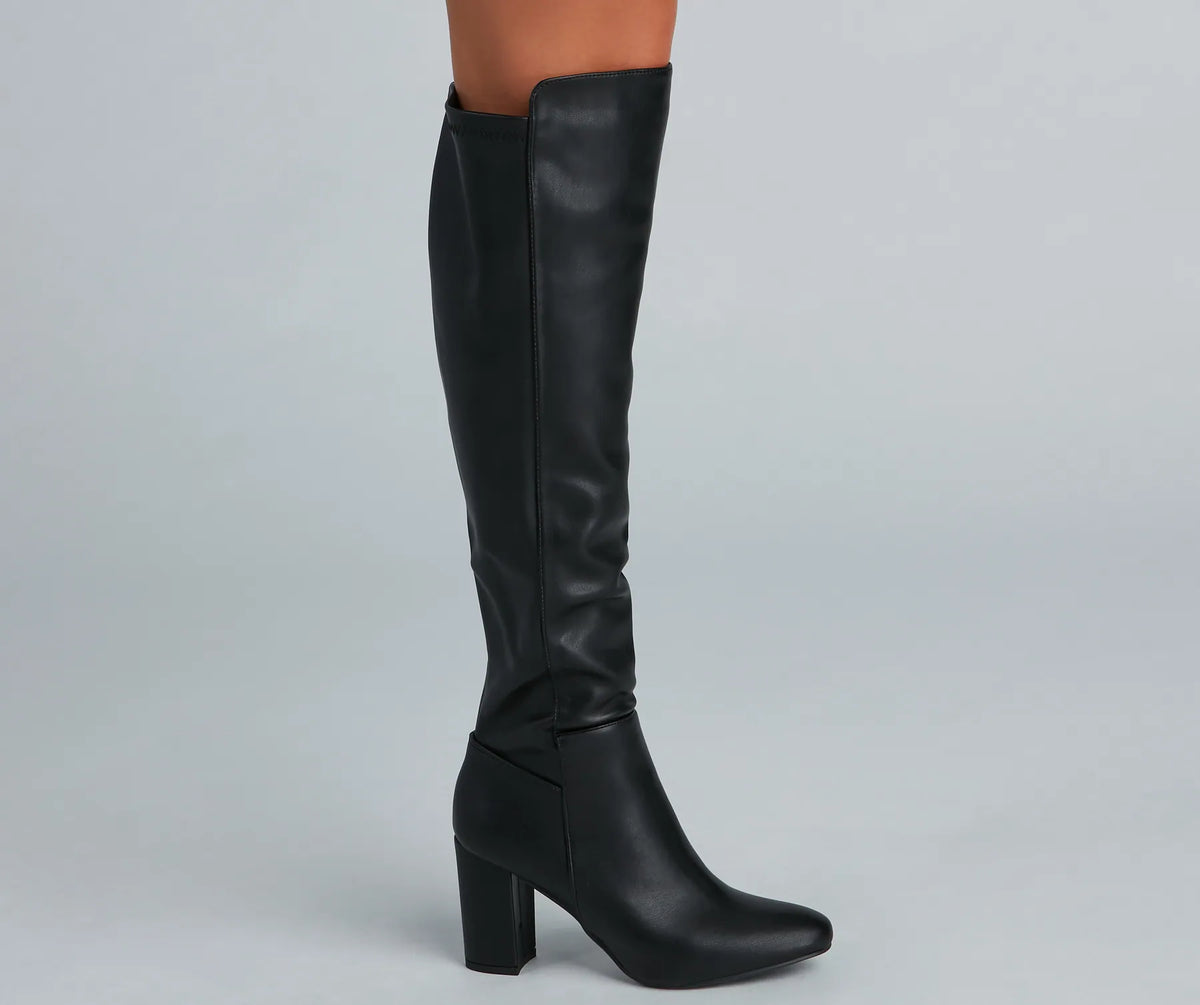 Western Vibes Faux Leather Boots