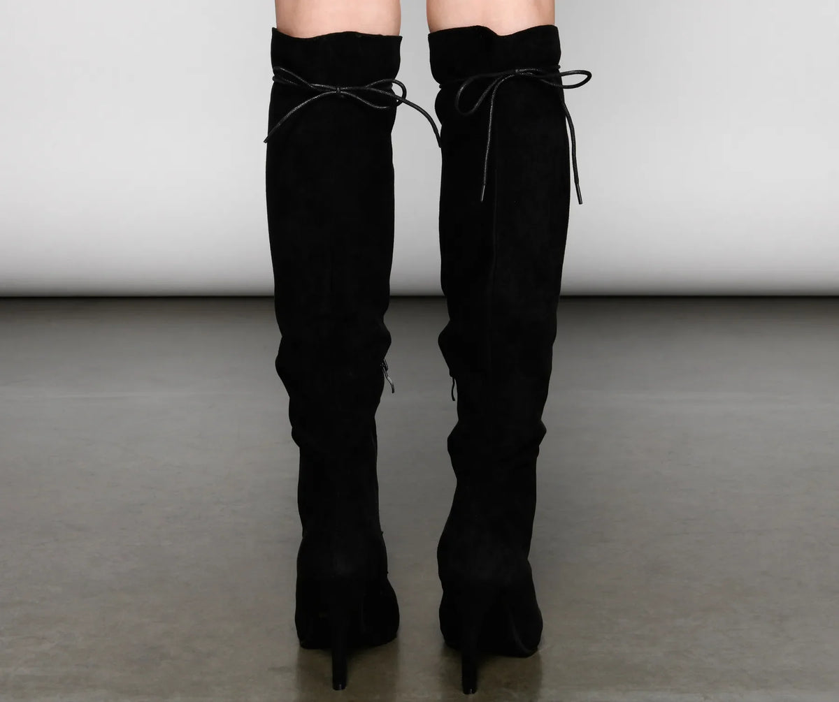 Step Out And Slay Knee-High Stiletto Boots