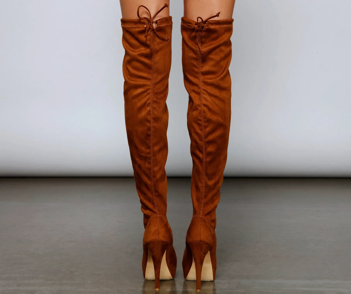 Fall Vibes Over-The-Knee Stiletto Boots