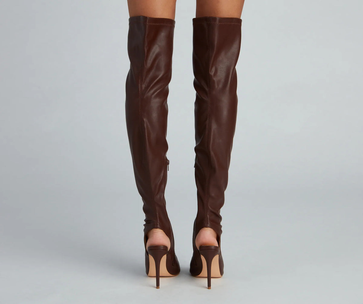 Sleek And Stunning Faux Leather Boots